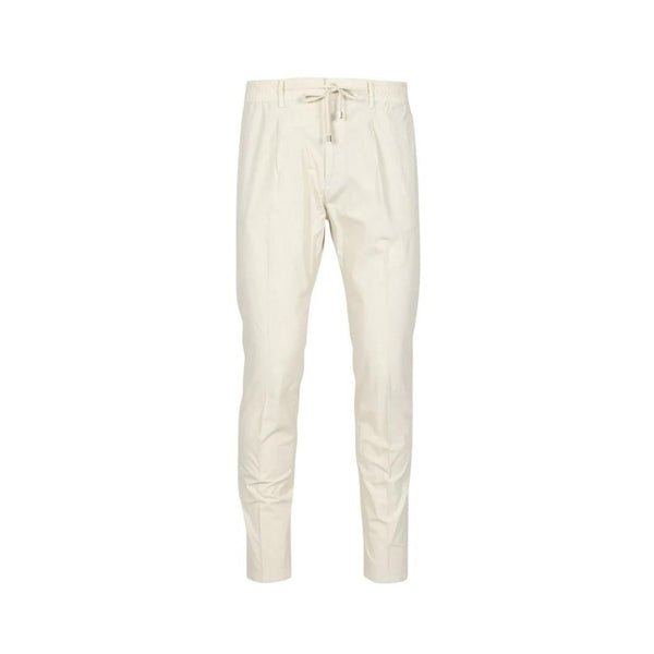 Cruna Pantaloni Pantalone Uomo in cotone con elastico Ecru - Francavilla Moda